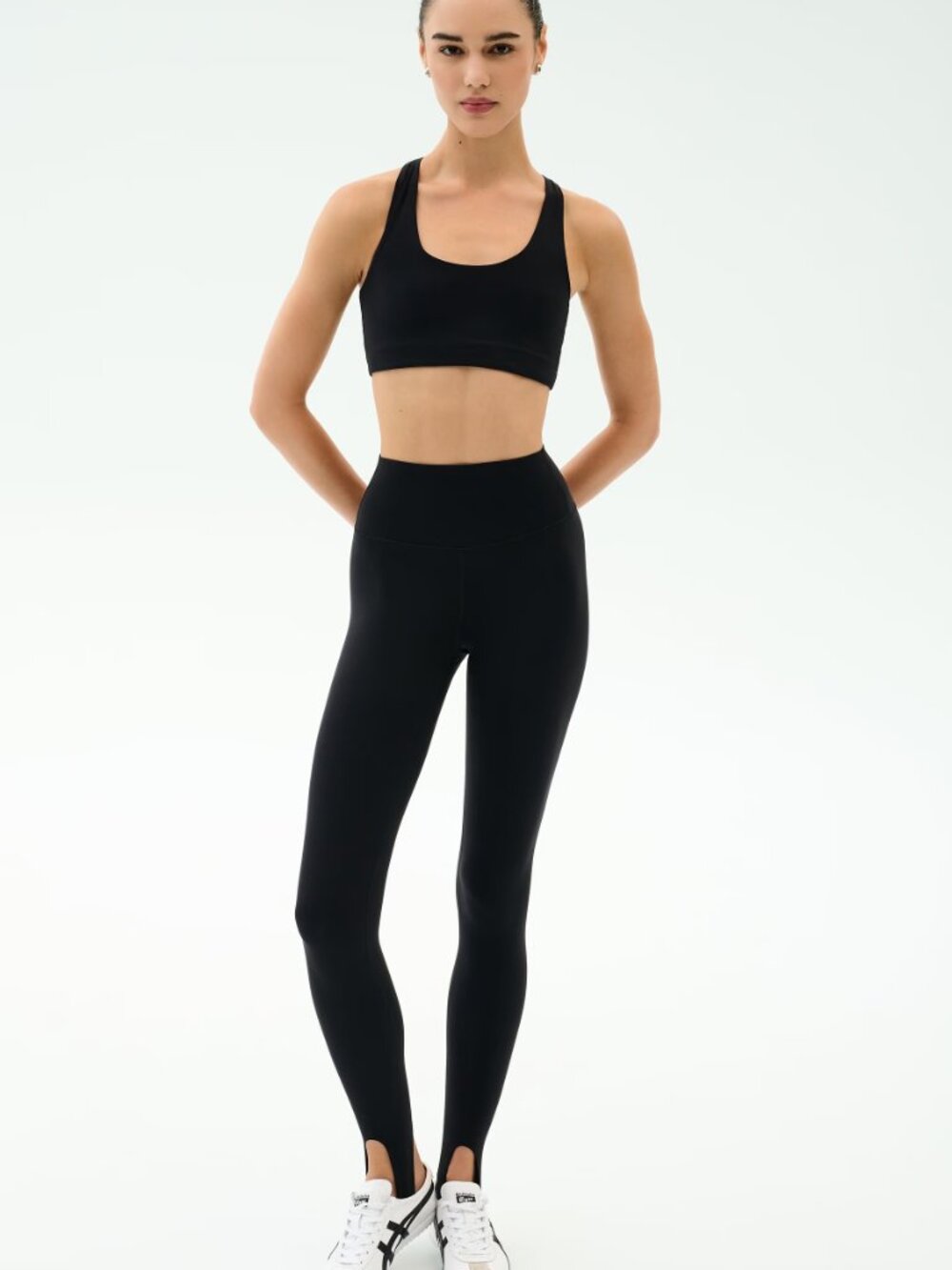 Splits59 River High Waist Airweight Stirrup in Black / S